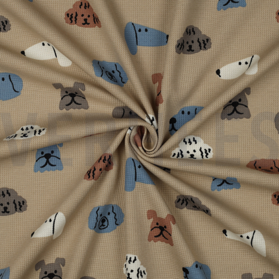 WAFFELJERSEY HUNDE HELLBRAUN #7