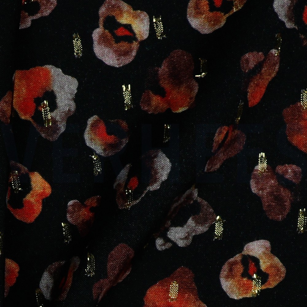 VISCOSE LUREX DIGITAAL DIERENHUID ZWART #7
