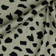 LINEN VISCOSE WASHED DOTS TAUPE (thumbnail) #3