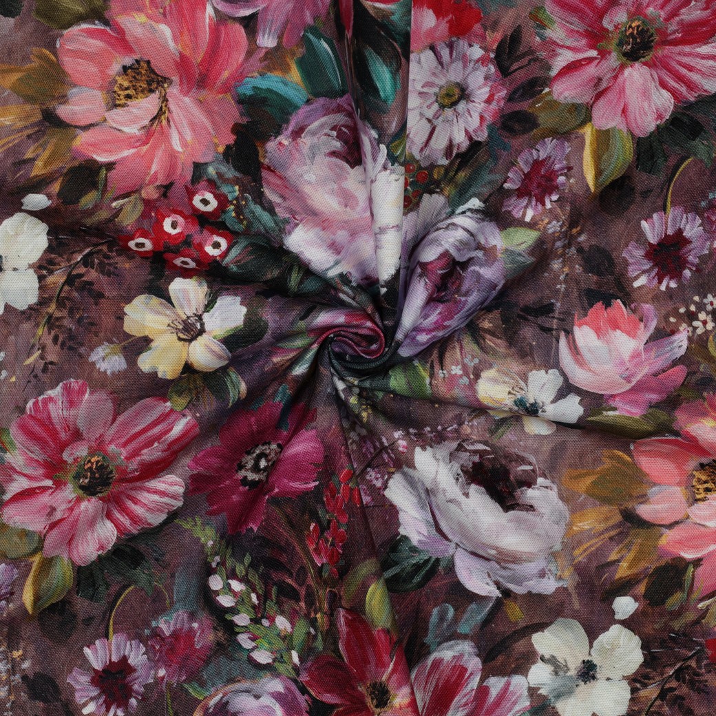 CANVAS DIGITAL FLOWERS MAUVE #7