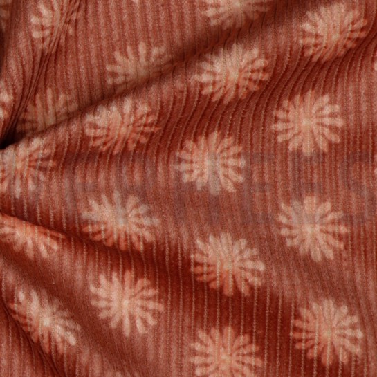 VELVET COTON LAVÉ FLEURS ROSÉ PÂLE #7