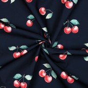 TABLECLOTH DIGITAL WATER REPELLENT CHERRIES NAVY (thumbnail) #3
