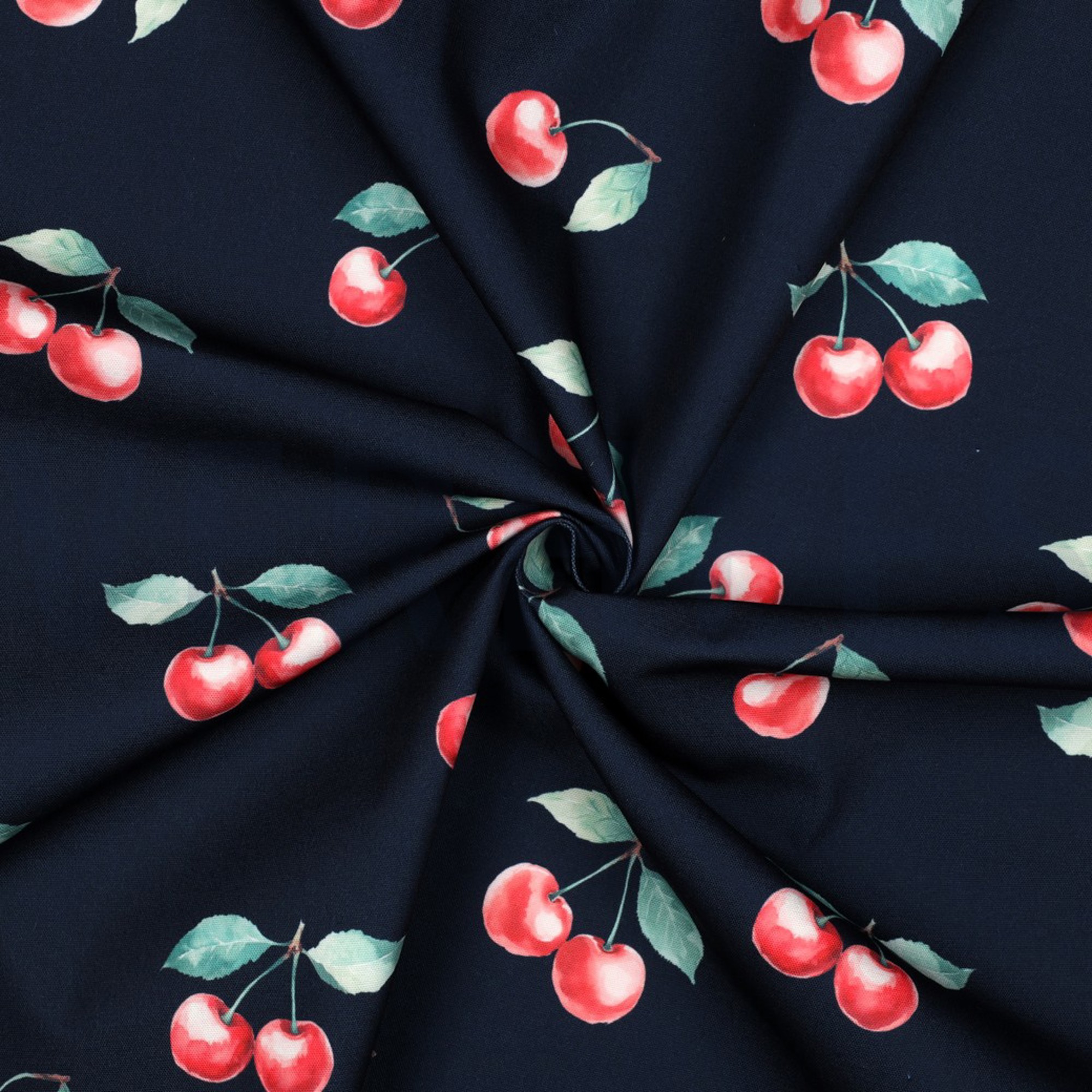 TABLECLOTH DIGITAL WATER REPELLENT CHERRIES NAVY (high resolution) #3