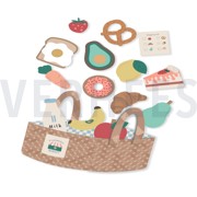 POPELINE DE COTON DIGITAL PANNEAU MARCHÉ FERMIER BLEU CLAIR (thumbnail) #3