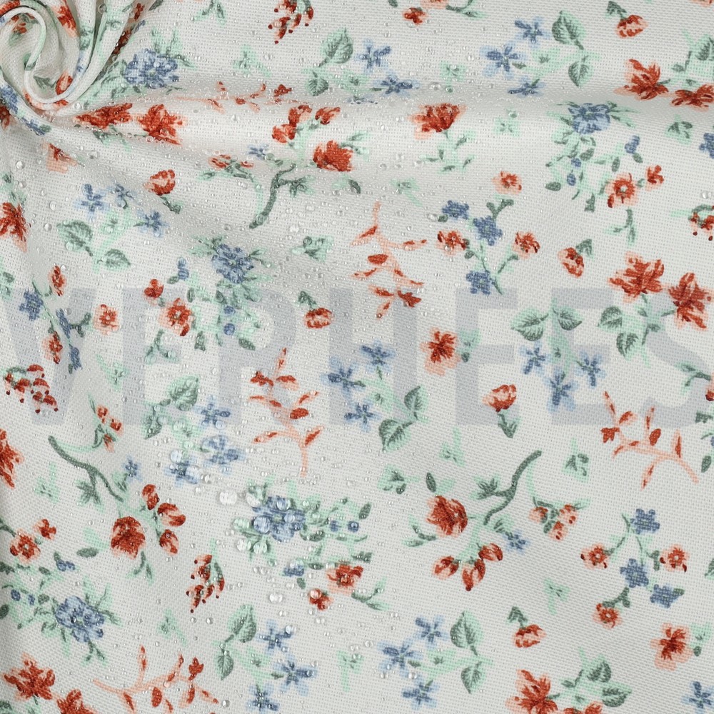 CANVAS WATERDICHT BLOEMEN WIT #7