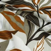 TOILE DÉCORATION FEUILLES TAUPE (thumbnail) #3