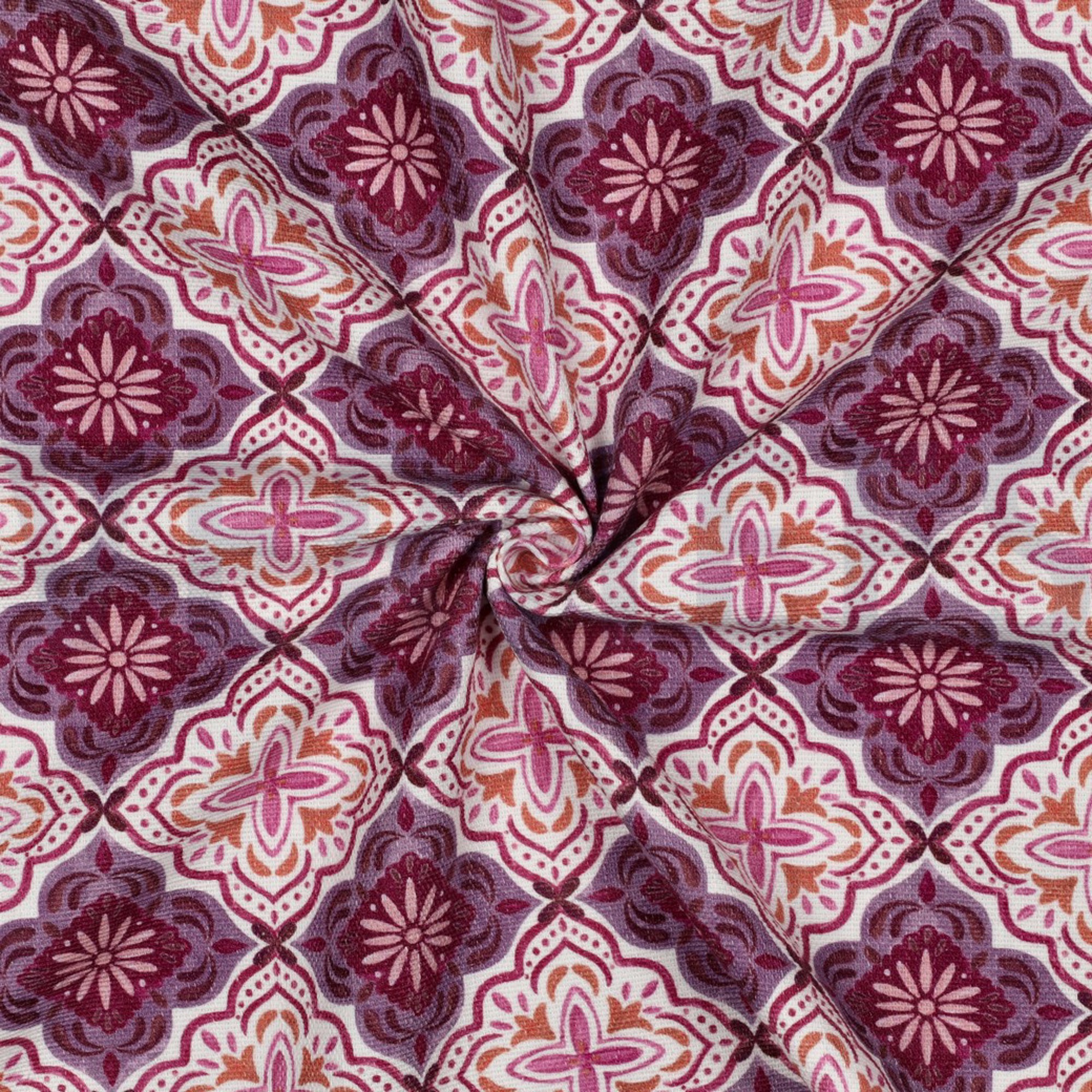 TOILE CANVAS SLUB ORNEMENT DIGITAL LAVANDE (high resolution) #3