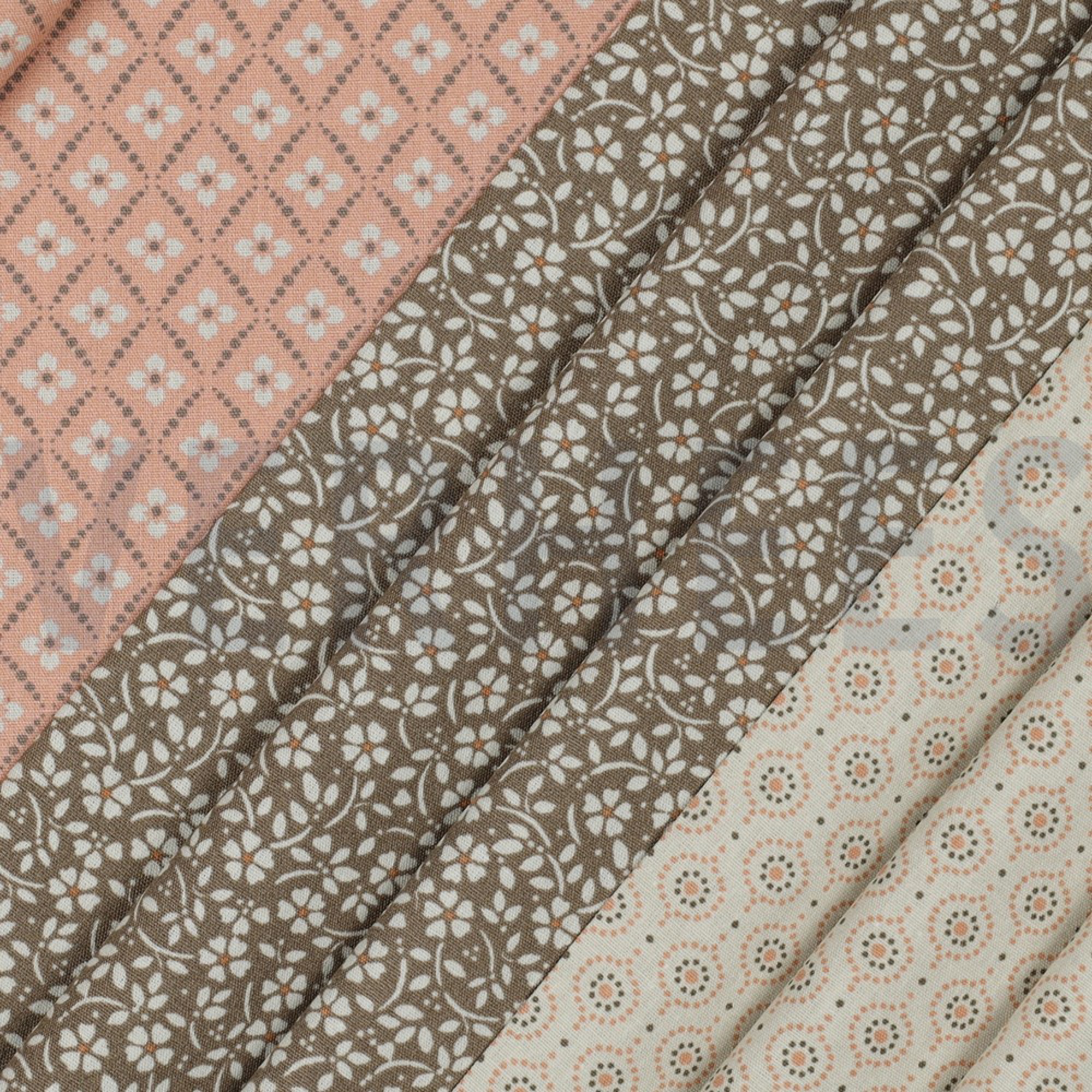 KATOENEN POPLIN BLOEMEN EN STIPPEN MOSGROEN (high resolution) #3