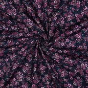 BAUMWOLLE POPELINE DIGITAL BLÜTEN MARINEBLAU (thumbnail) #3