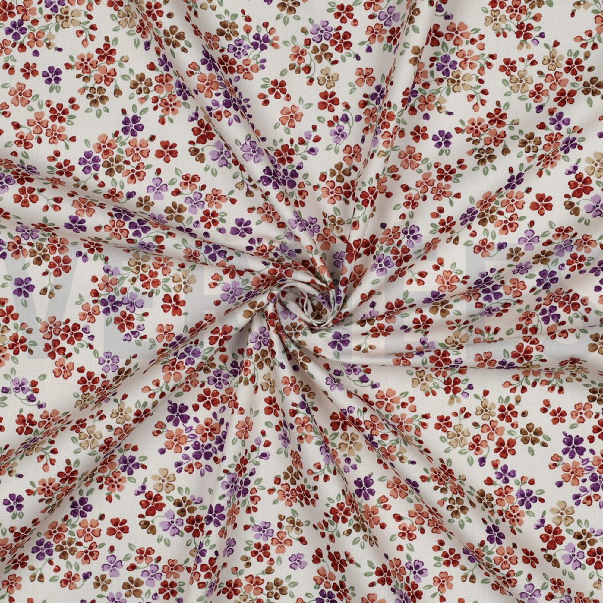 FINE POPLIN DIGITAL FLOWERS OFFWHITE (high resolution) #3