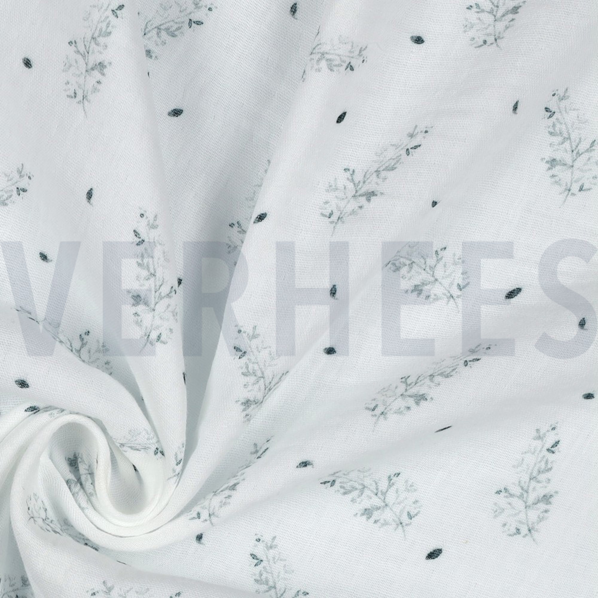 MUSSELIN GOTS DIGITAL WALD WEISS (high resolution) #3