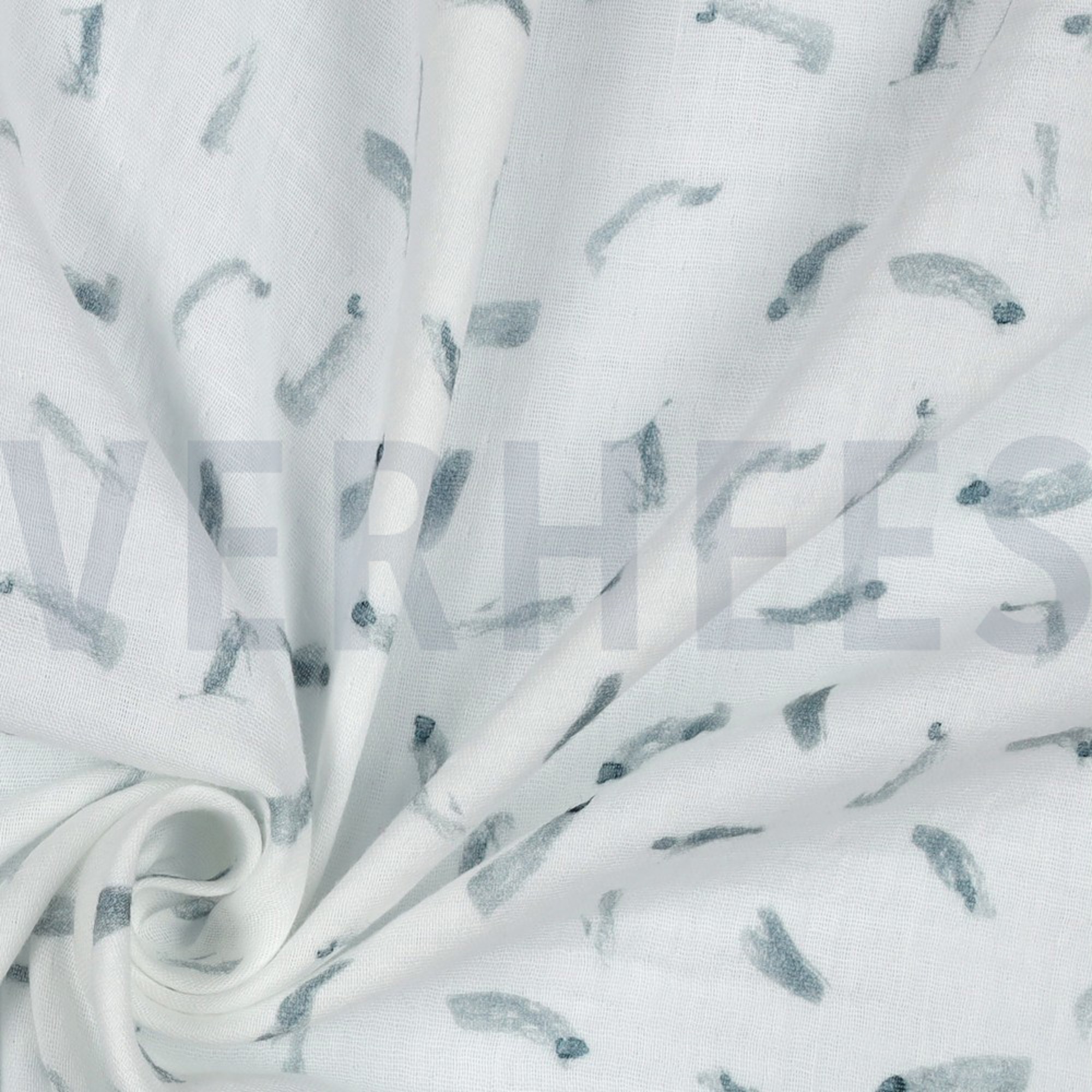 MUSSELIN GOTS DIGITAL WALD WEISS (high resolution) #3