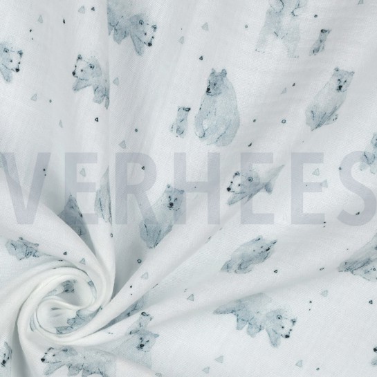 DOUBLE GAUZE GOTS DIGITAAL BOS WIT #7