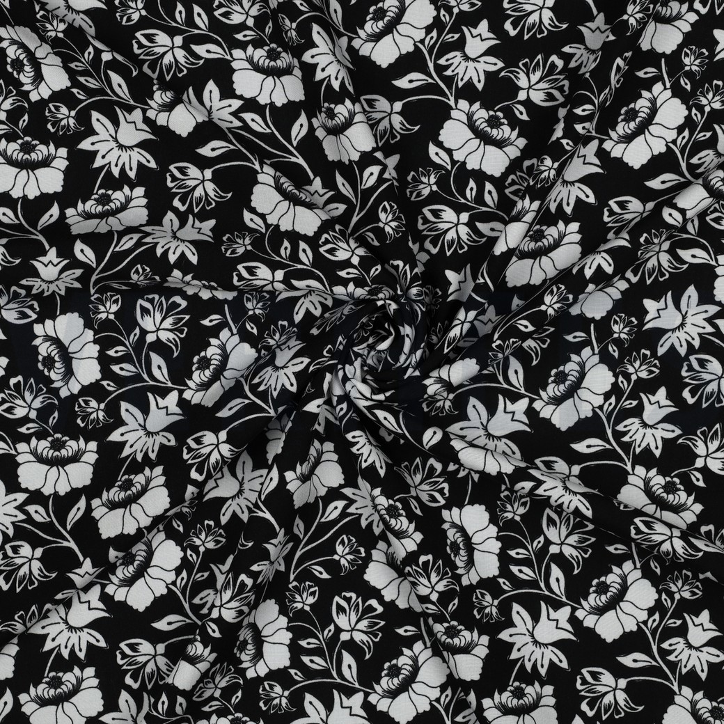 LENZING™ ECOVERO™ FLEURS NOIR #7