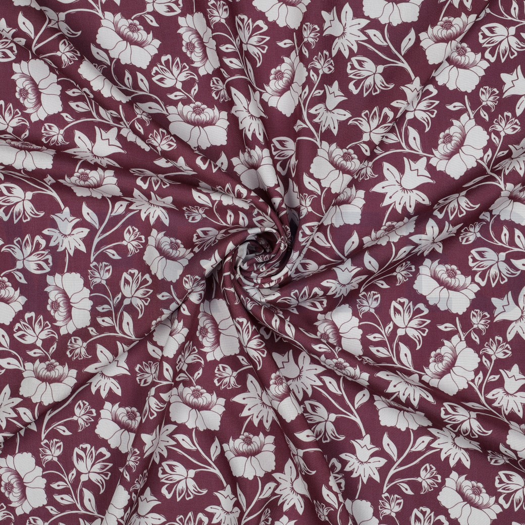 LENZING™ ECOVERO™ FLOWERS MAUVE #7