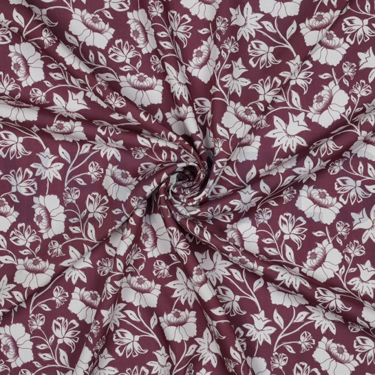 LENZING™ ECOVERO™ FLEURS MAUVE #7