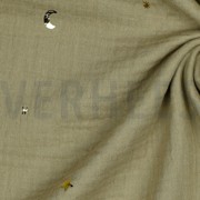 DOUBLE GAUZE FOLIE MAAN EN STERREN TAUPE (thumbnail) #3