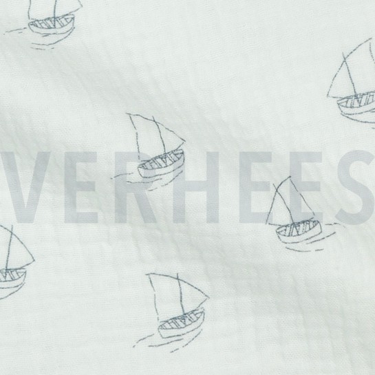 MUSSELIN BOOTE WEISS #7