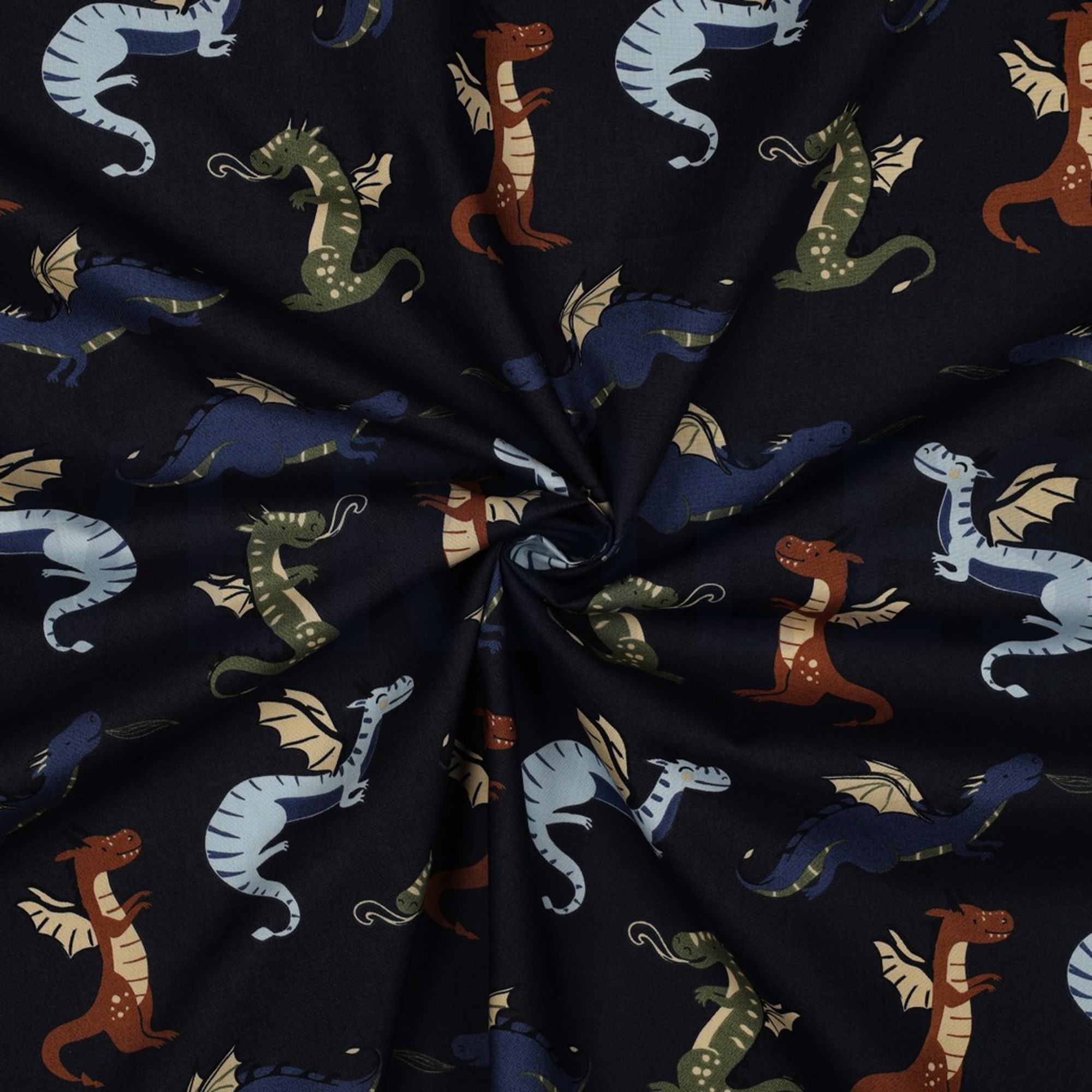 FINE POPLIN DRAGONS NAVY (high resolution) #3