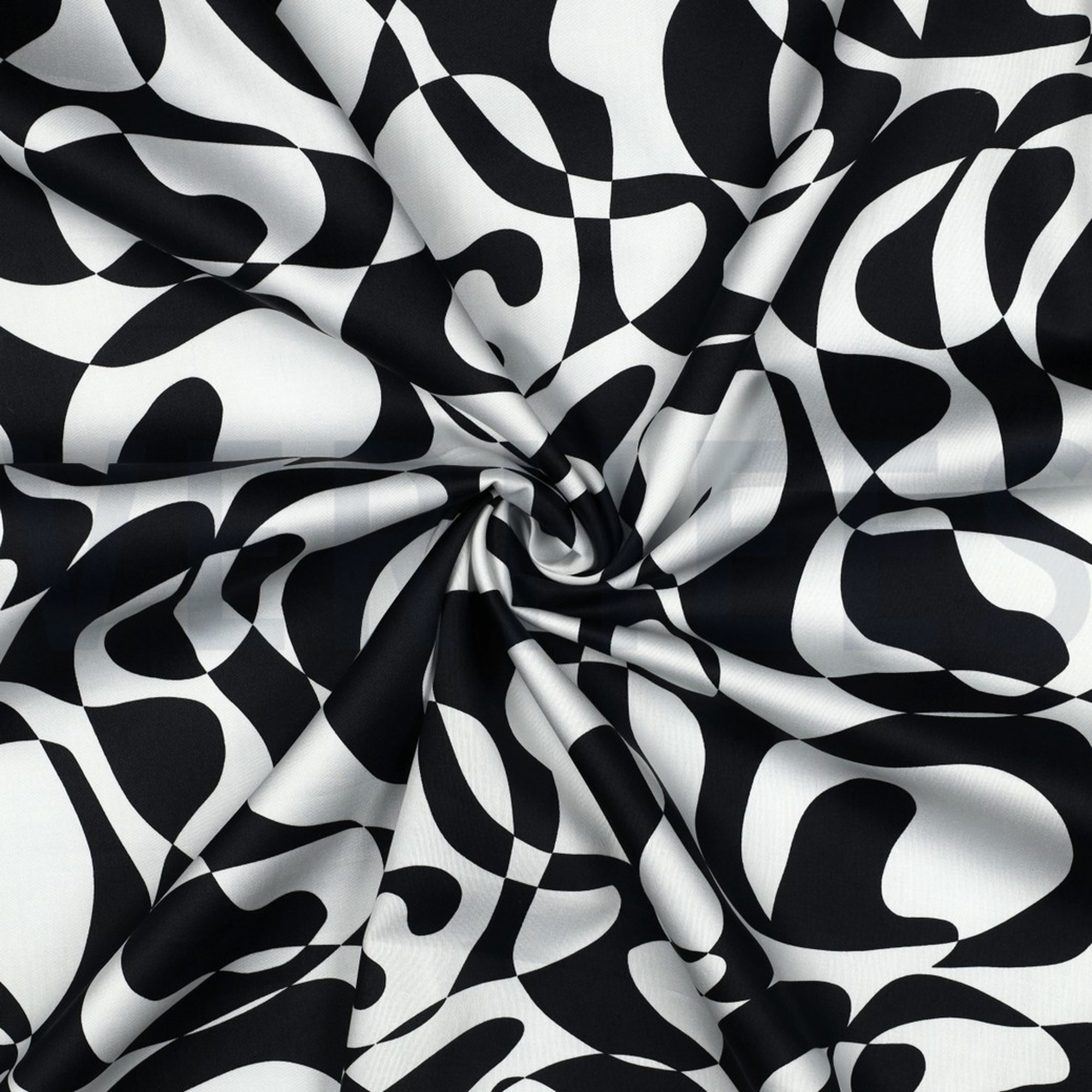 COTON SATIN ABSTRACT NOIR (high resolution) #3