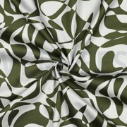 BAUMWOLLE SATIN ABSTRACT ARMEEGRÜN (thumbnail) #3