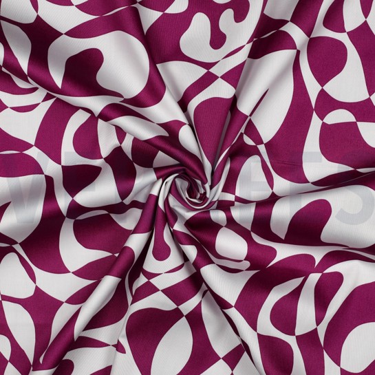 COTON SATIN ABSTRACT VIOLET #7