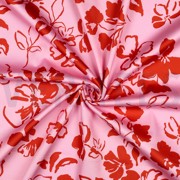 COTON SATIN FLEURS ROSE CLAIR (thumbnail) #3