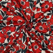 KATOEN SATIJN BLOEMEN GEBROKEN WIT (thumbnail) #3