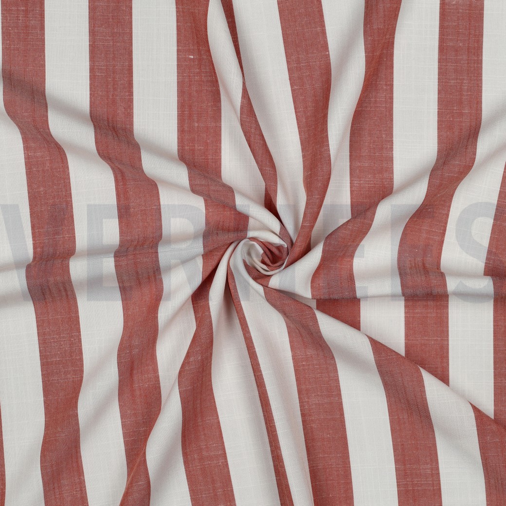 VISCOSE YARN DYED STRIPES ORANGE #7