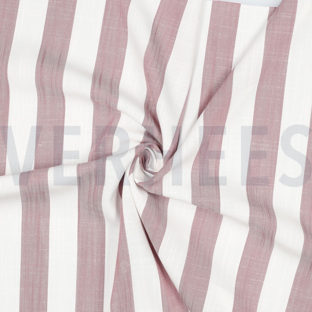 VISCOSE GARENGEVERFD STREPEN BLUSH #7