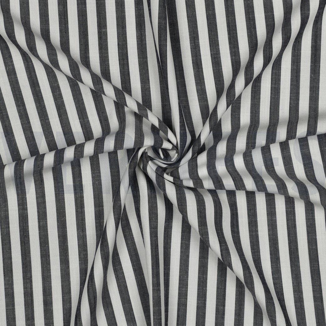 VISCOSE GARENGEVERFD STREPEN MARINEBLAUW #7