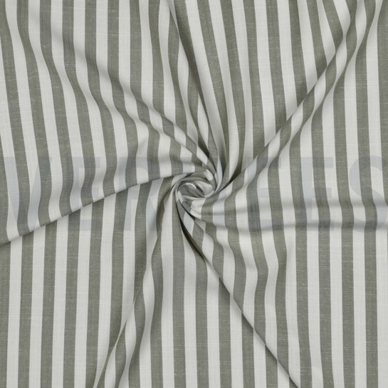 VISCOSE YARN DYED STRIPES GREEN #7