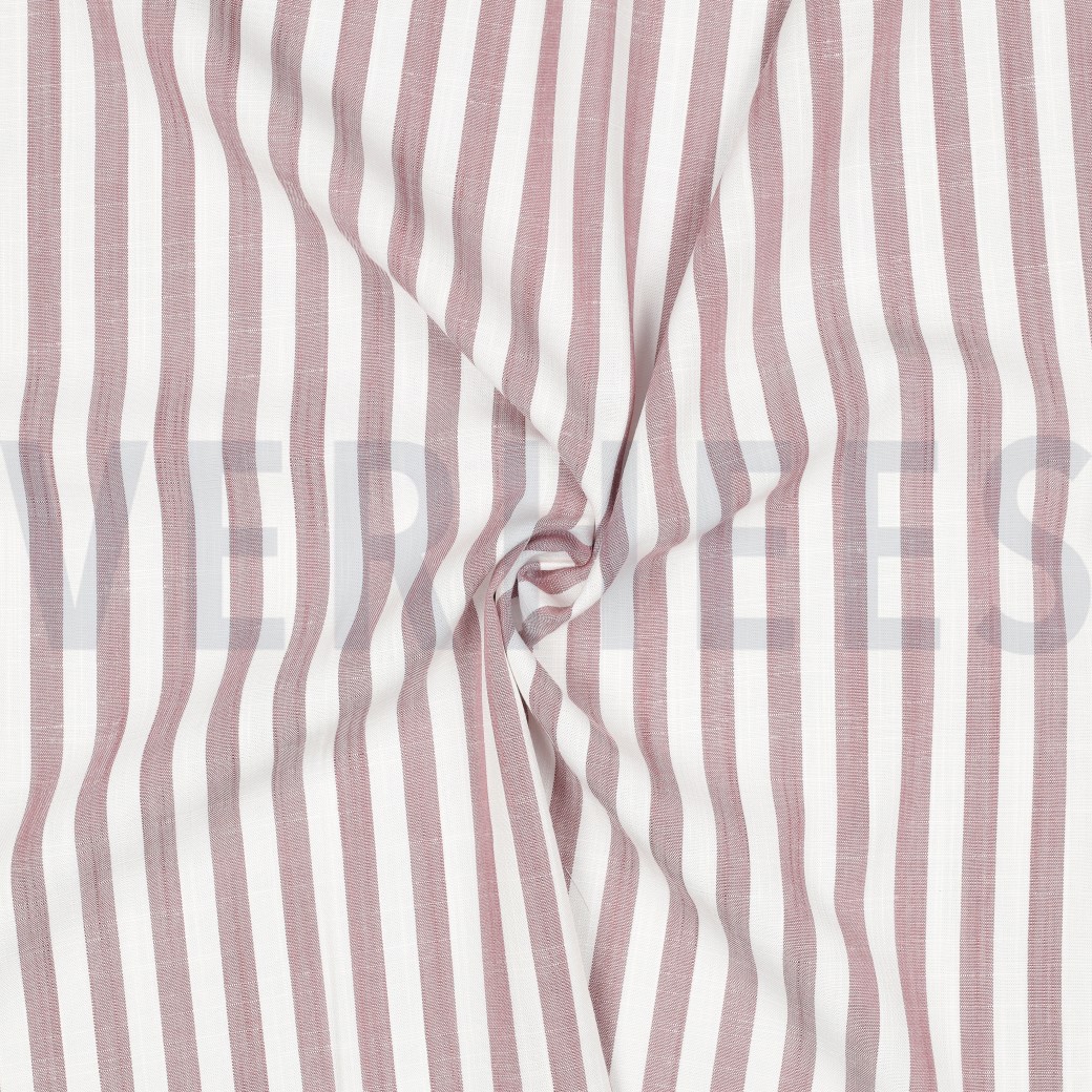 VISCOSE GARENGEVERFD STREPEN BLUSH #7