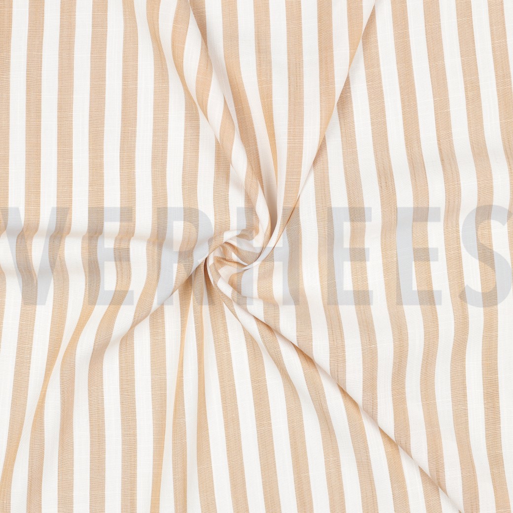 VISCOSE GARENGEVERFD STREPEN GEEL #7