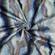 COTON SATIN DIGITAL RAYURES BLEU (thumbnail) #3