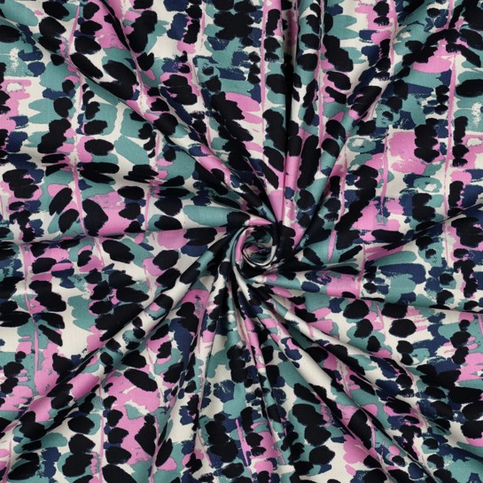 COTON VISCOSE ABSTRACT VERT #7