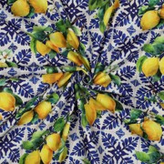BAUMWOLLE VISKOSE DIGITAL ZITRONEN BLAU (thumbnail) #3