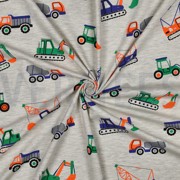 JERSEY MELANGE NEON BAUFAHRZEUGE GRAU (thumbnail) #3