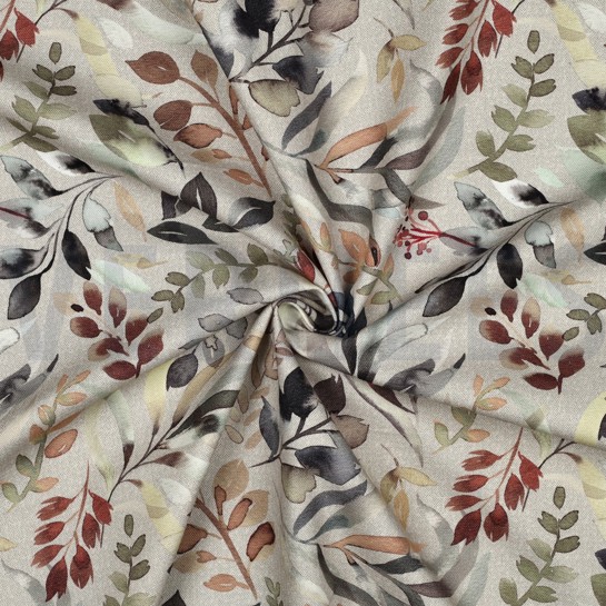TOILE DÉCORATION DIGITAL FEUILLES LIN #7