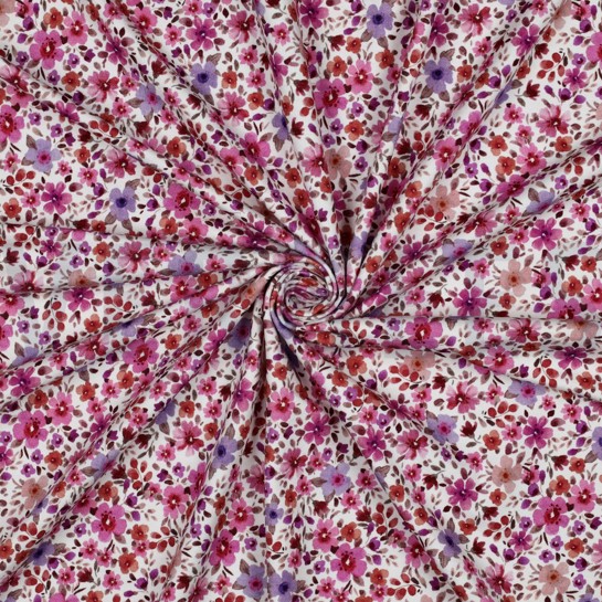 JERSEY DIGITAL BLUMEN FUCHSIA #7