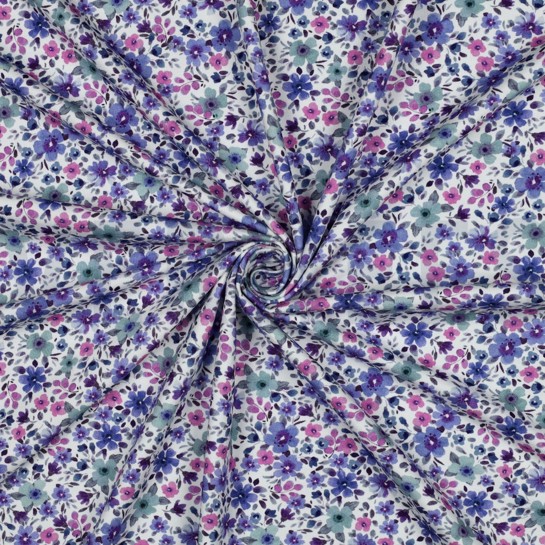 JERSEY DIGITAL BLUMEN LILA/VIOLETT #7
