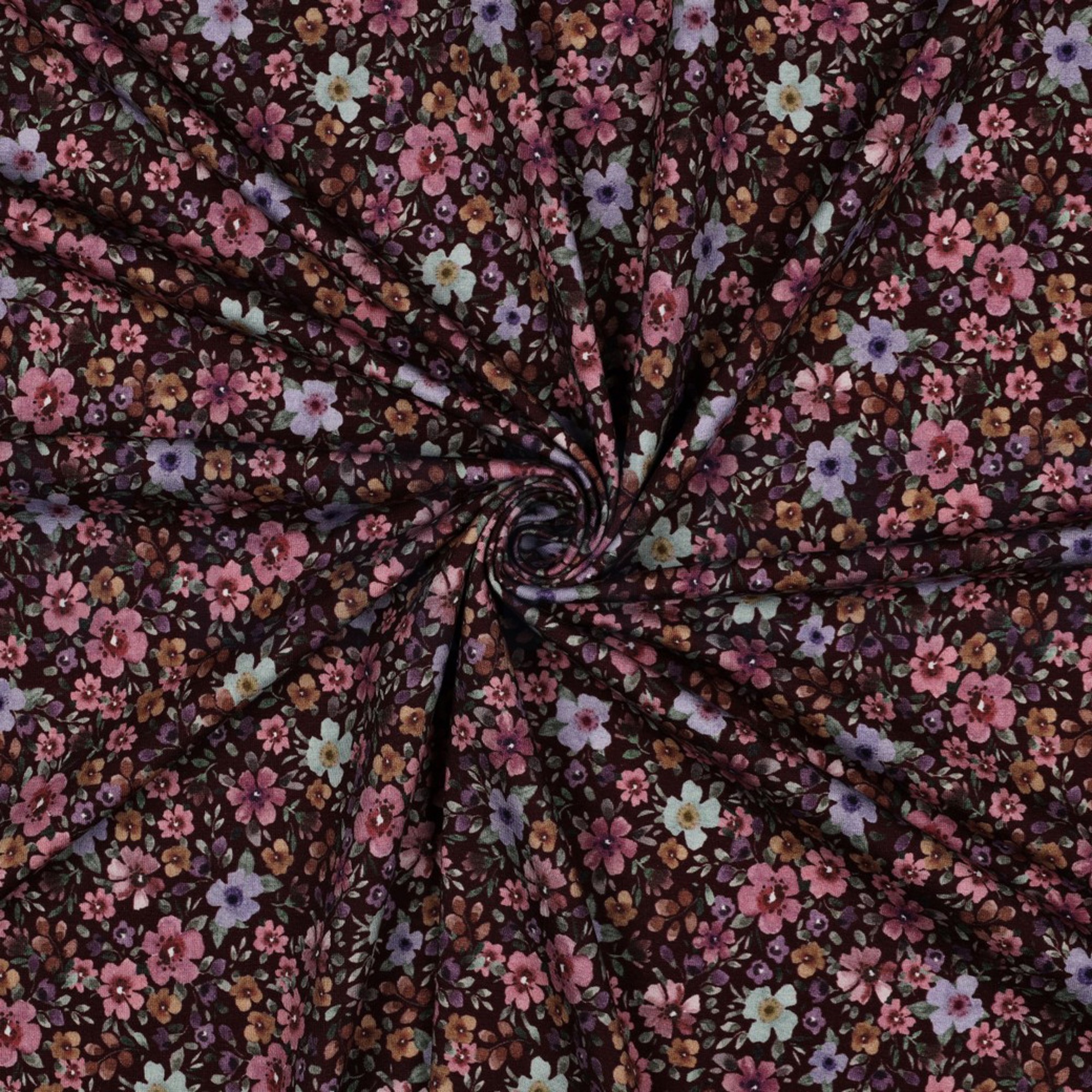 JERSEY DIGITAL BLUMEN BORDEAUXROT (high resolution) #3