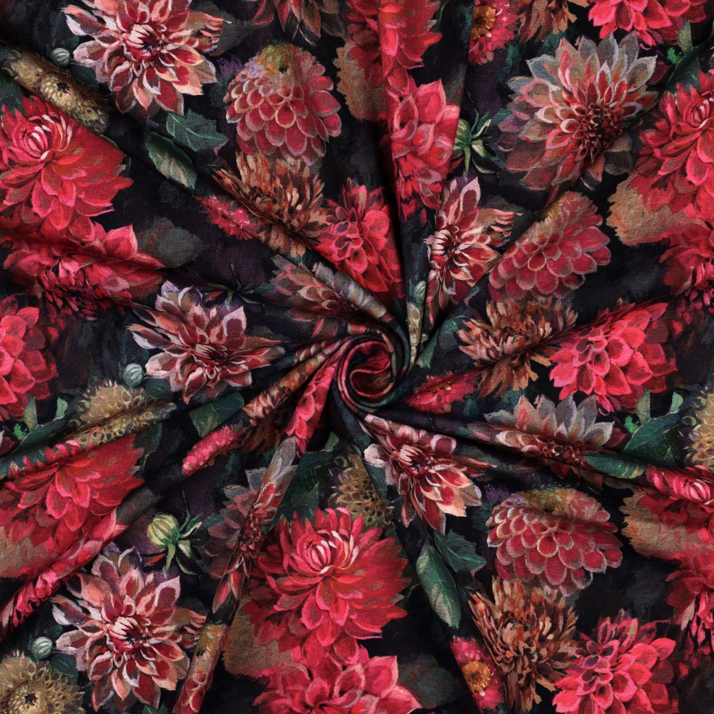 JERSEY DIGITAAL BLOEMEN FUCHSIA #7