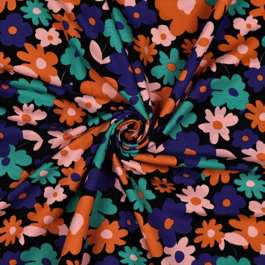 SOFT SWEAT BLUMEN SCHWARZ #7