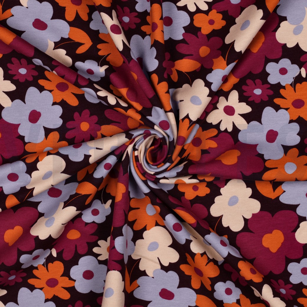 SOFT SWEAT BLOEMEN AUBERGINE #7