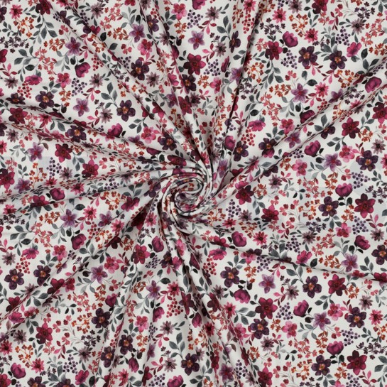 JERSEY GOTS DIGITAL BLUMEN FUCHSIA #7