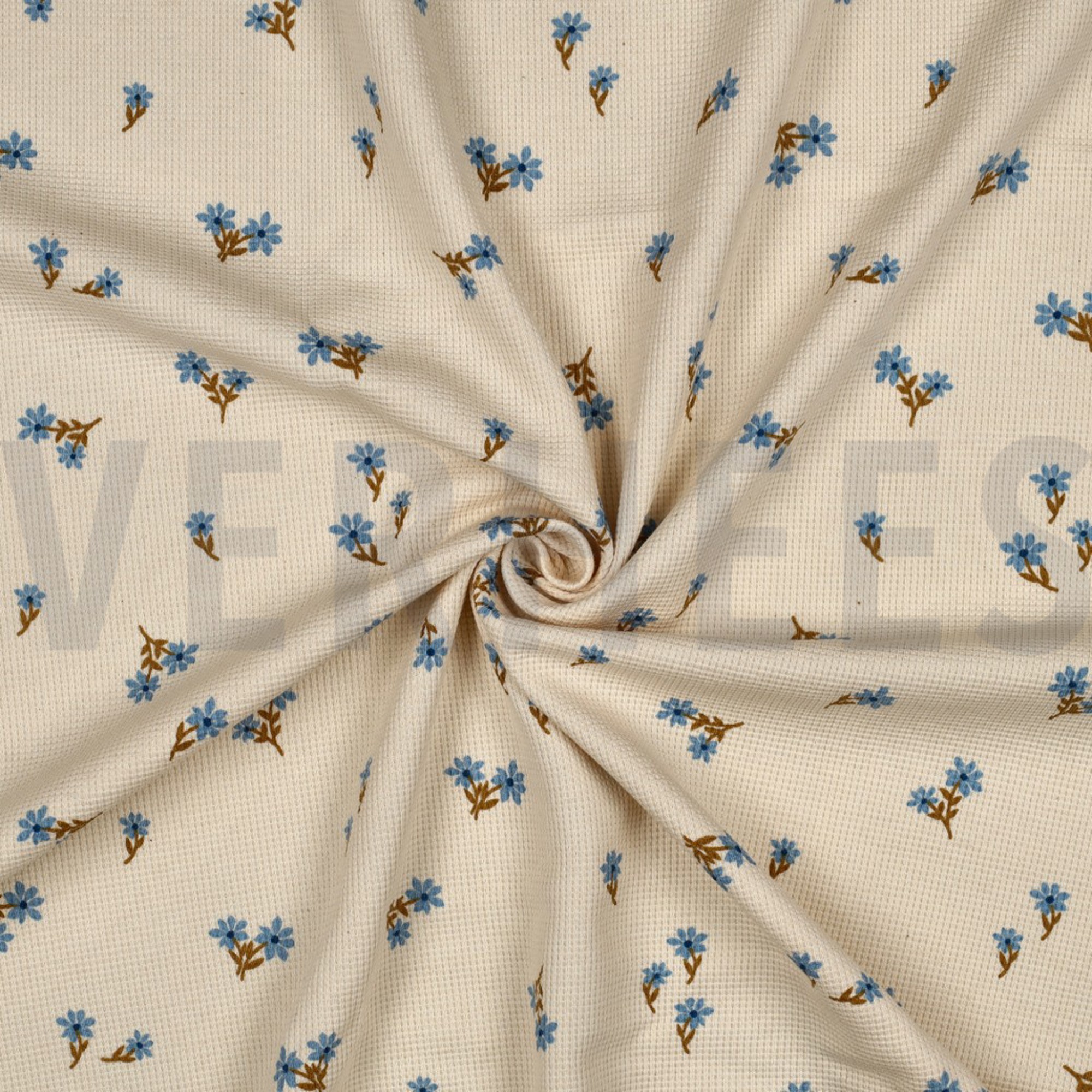WAFFLE JERSEY FLOWERS ECRU (high resolution) #3