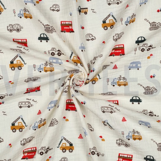 MUSSELIN NATURAL FAHRZEUGE GEBROCHEN WEISS #7