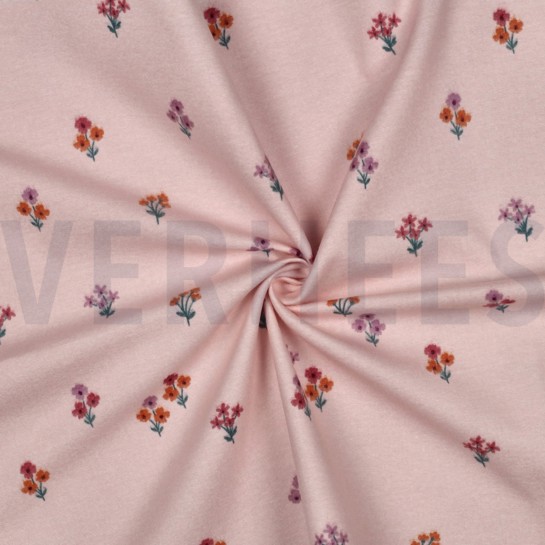 FLANELL BLUMEN HELLROSA #7