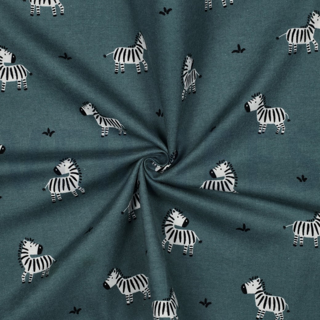 FLANELL ZEBRAS GRÜN #7